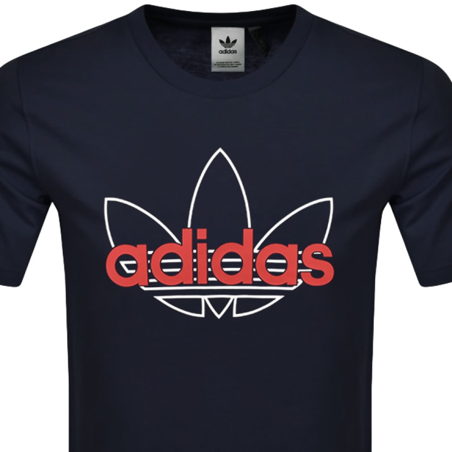 Alternative Image for Productadidas Originals Sport Logo T Shirt Navy2